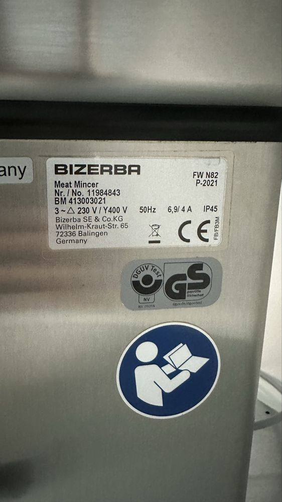 Wilk Bizerba 2021 Rok Maszynka do mielenia mięsa  FW N32