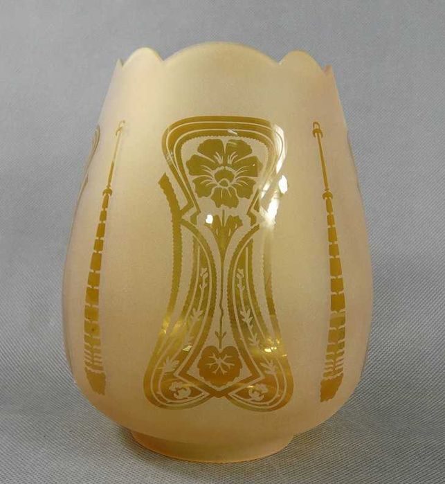 Miodowy TULIPAN klosz LAMPA NAFTOWA 8,5 cm secesja