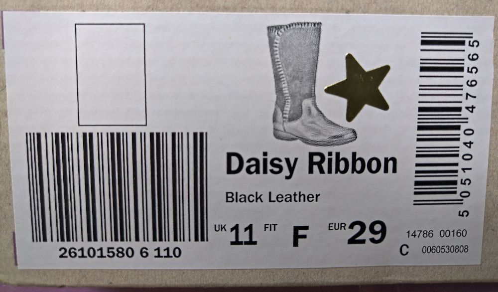 Kozaki dziecięce skóra CLARKS Daisy Ribbon rozm. 29, kozaczki jesienne