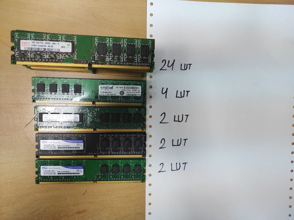 Оперативная память DDR2 1GB (34 ш.)
