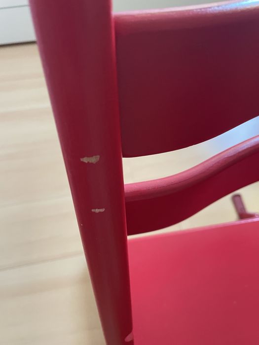 Cadeira stokke + tripp trapp + arnês (cinto) vermelho