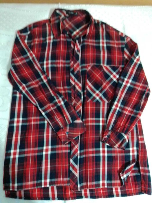 Camisa Xadrez Unissexo vermelha