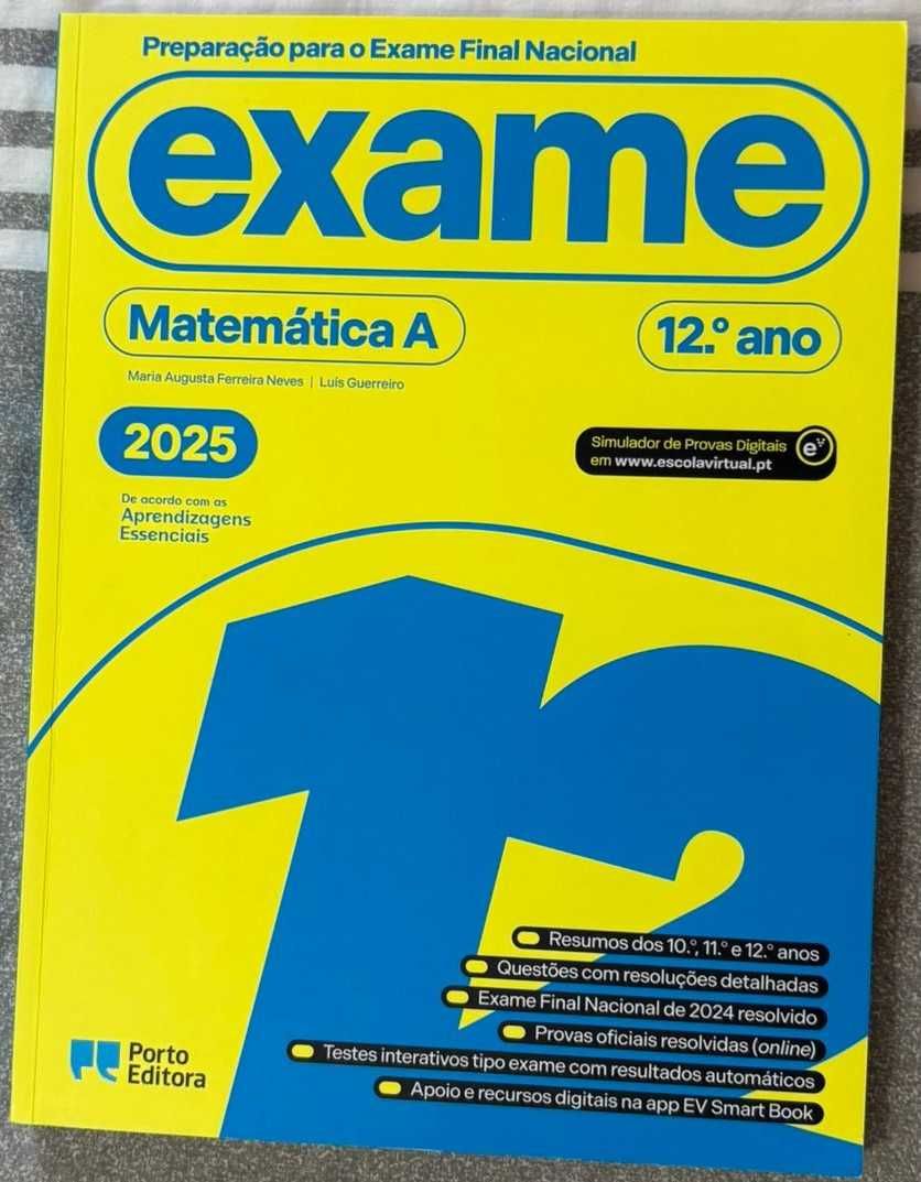 Livros de exames 11º e 12º ano (Mat. A, Port., Biol/Geol, Fis/Quím A)