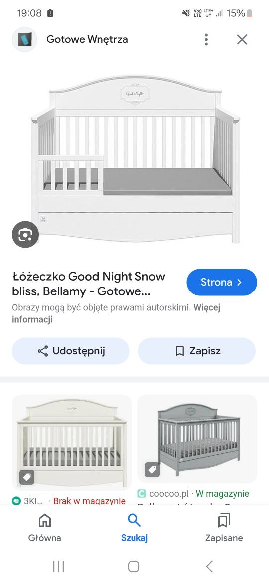 Łóżeczko bellamy good night