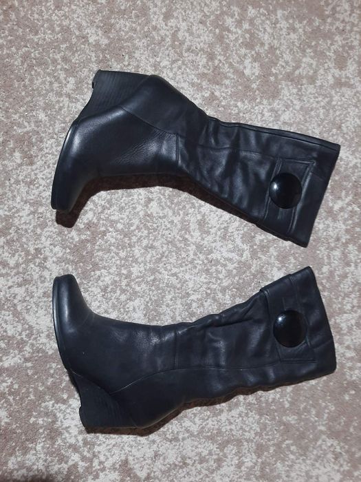 Зимові шкіряні сапожки