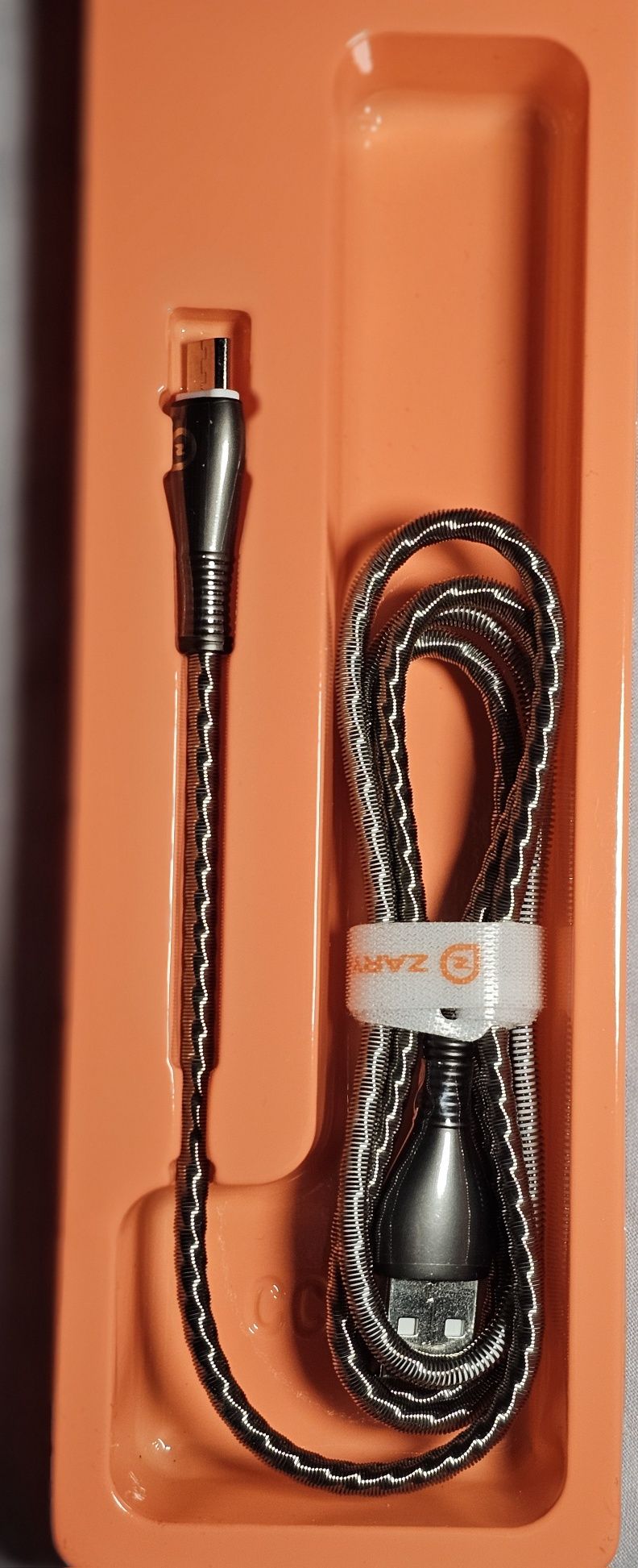 Усиленный металлический кабель Micro USB для быстрой зарядки