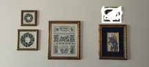 Conjunto de quadros em ponto cruz
