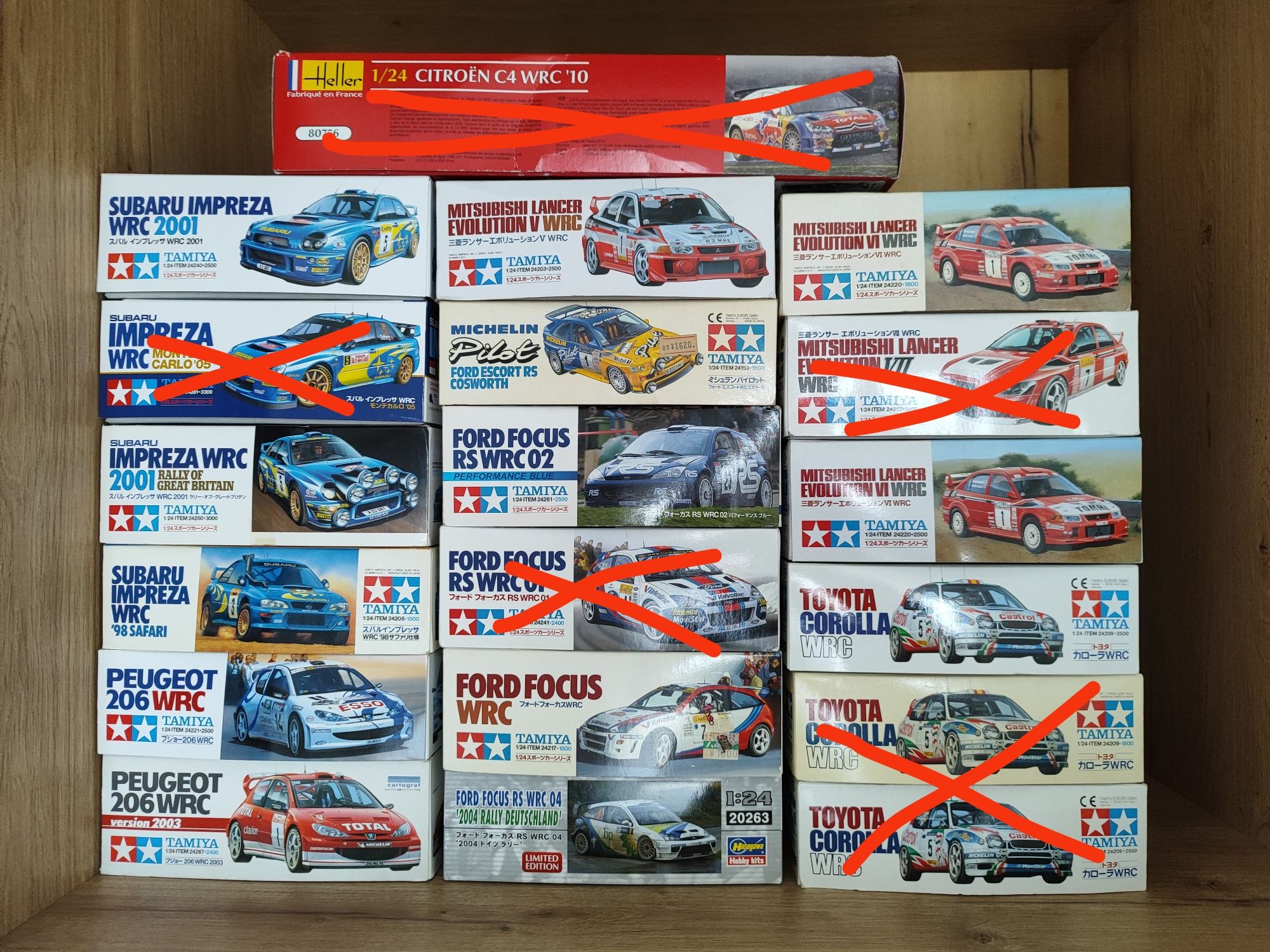 Modele WRC 1/24 do sklejania Tamiya Hasegawa Revell Heller Belkits