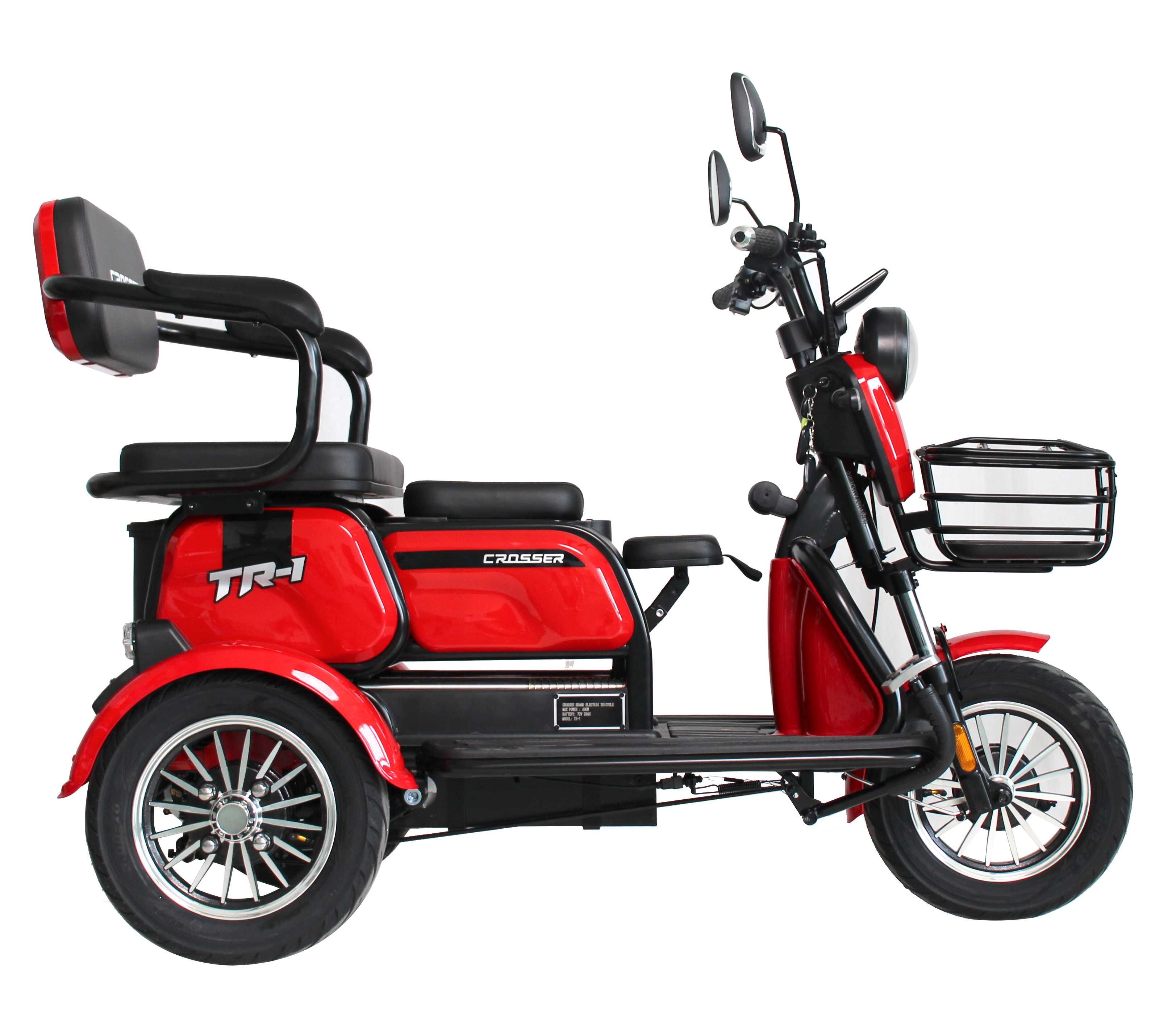 Триколісний електроскутер Crosser TR-1 PR0 (100W, 72V, 20Ah)