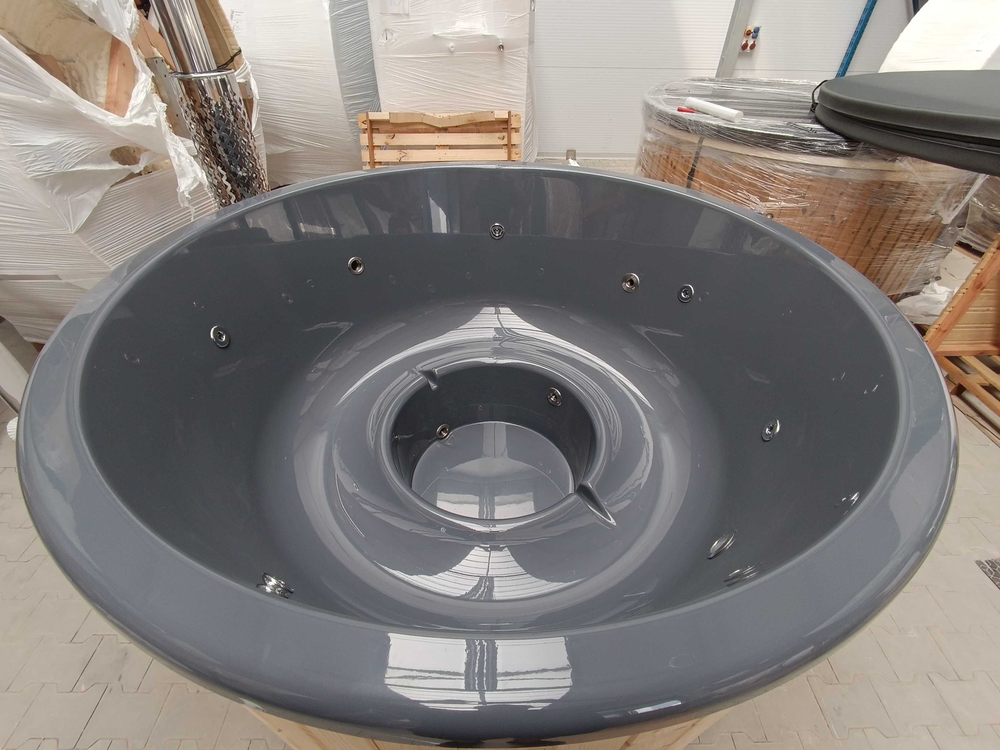 Balia Ogrodowa Jacuzzi Bania Hot Tub Gorąca Beczka Pokrywa Termiczna