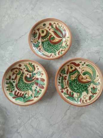 Тарілка кераміка декор косівська глина набір 80-90-х років