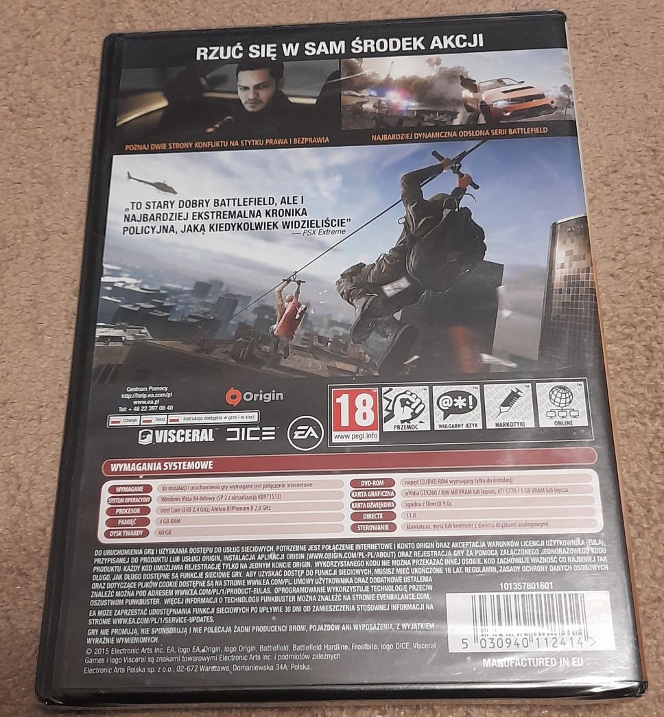 Battlefield Hardline- gra PC NOWA