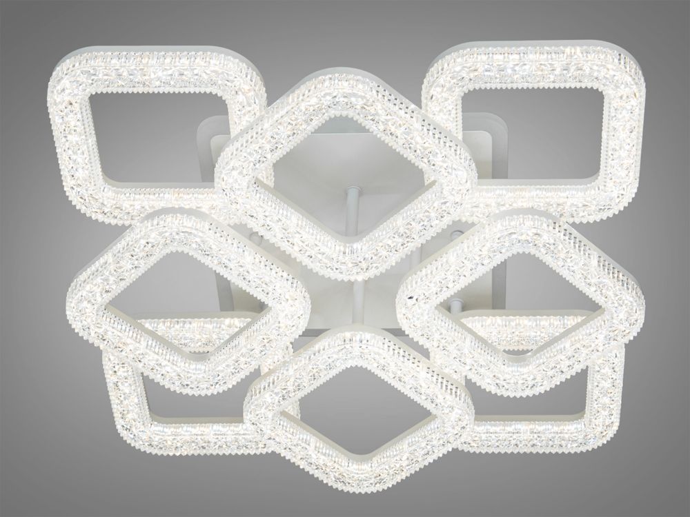 LED люстра з димером і підсвічуванням, 90W світлодіодна