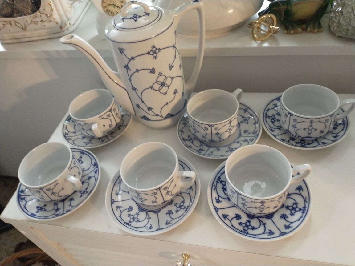 Zestaw  Blau Saks Jager porcelana staroć. indish blau