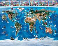 Fototapeta Tapeta Mapa Świata World Map 235X305Cm