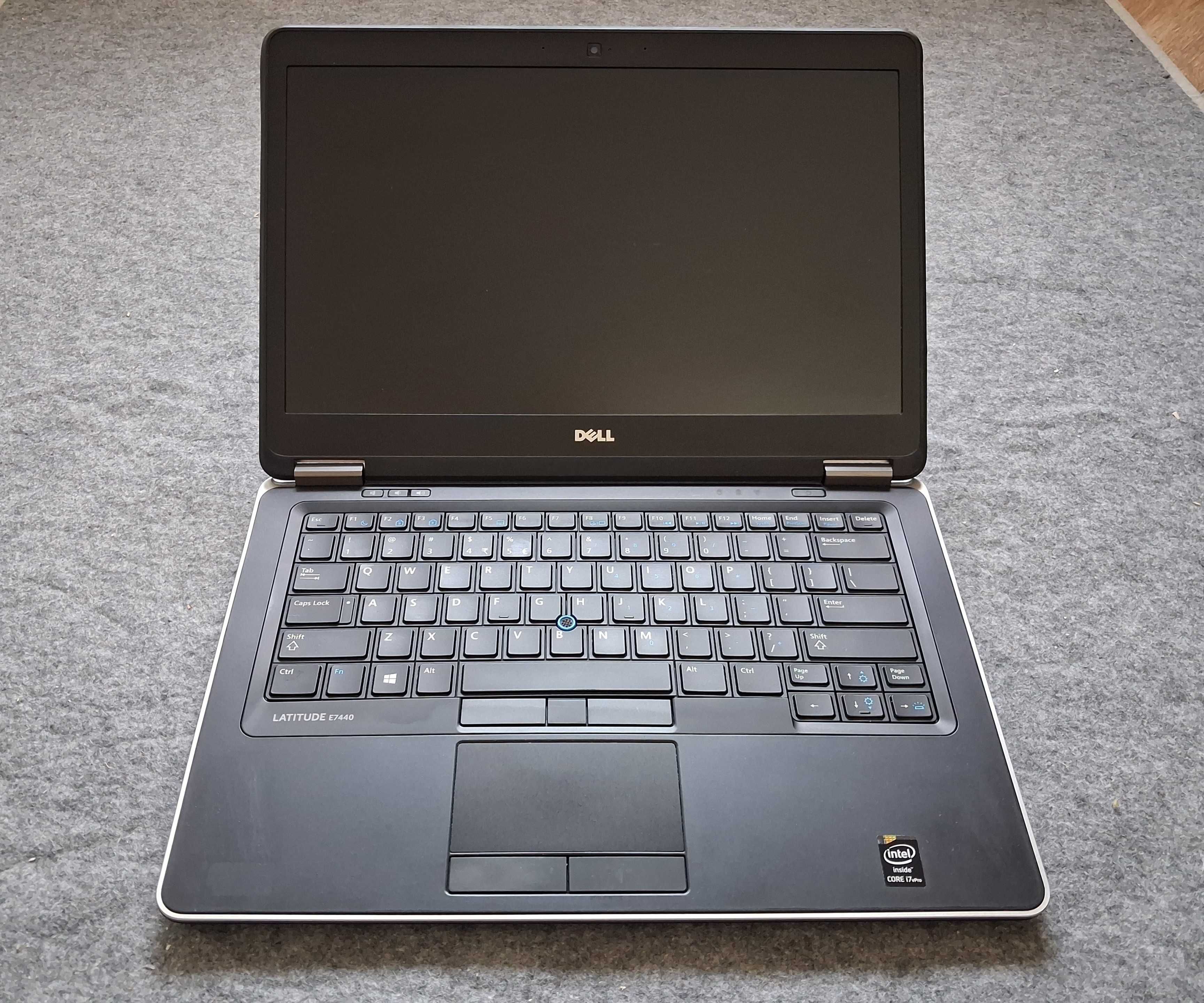 Laptop 14" Dell E7440 FHD 1920x1080 * I7 * 8GB * 240GB SSD W10 KLASA A