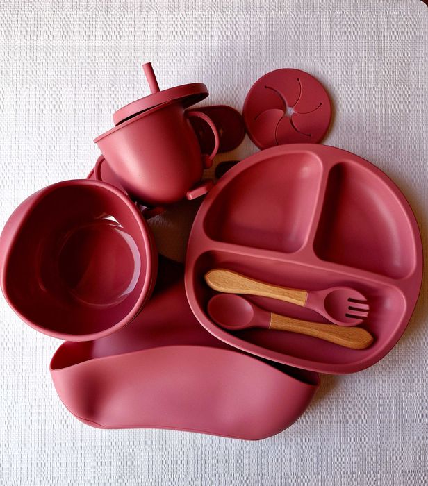 Набір Дитячий Силіконовий посуд .Еко посуд . Для прикорму