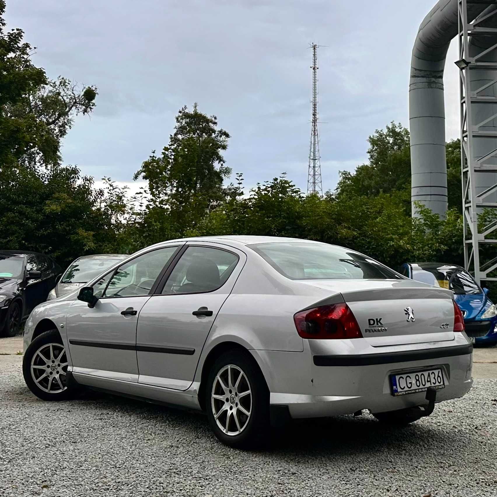 Peugeot 407 | 2.0Benzyna + LPG 140KM| Manual| Klima| Alufelgi|Hak|2006