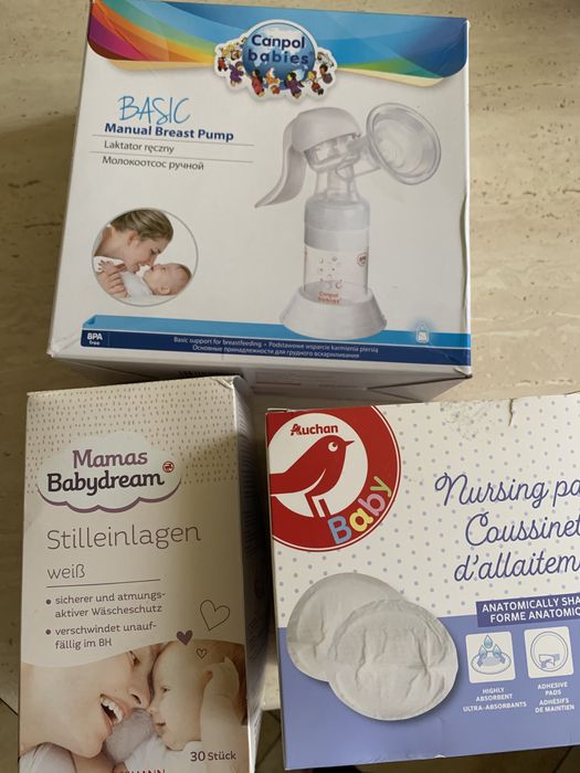 Laktator Canpol + wkladki laktacynje, plus gratis pieluszki