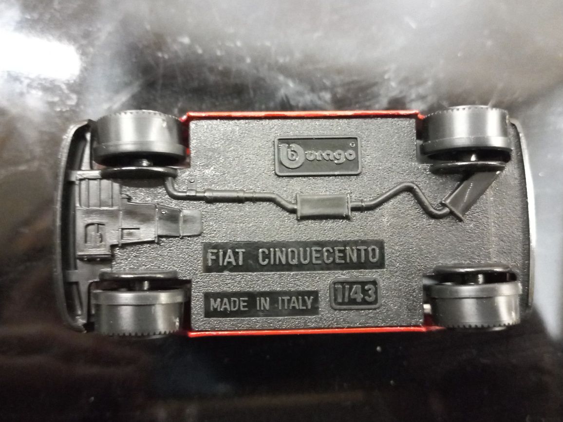 Bburago Fiat Cinquecento Sporting 1/43 Ciemna czerwień