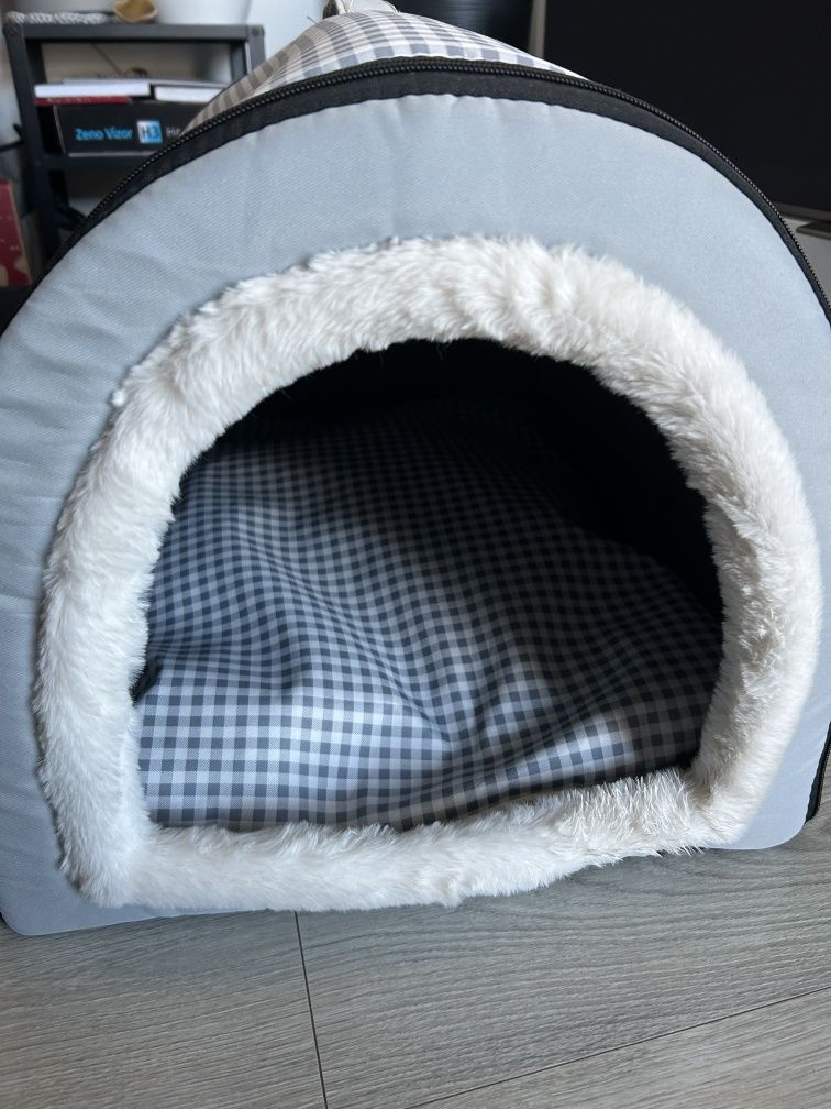 Buda legowisko domek dla małego psa kota do domu z materiału