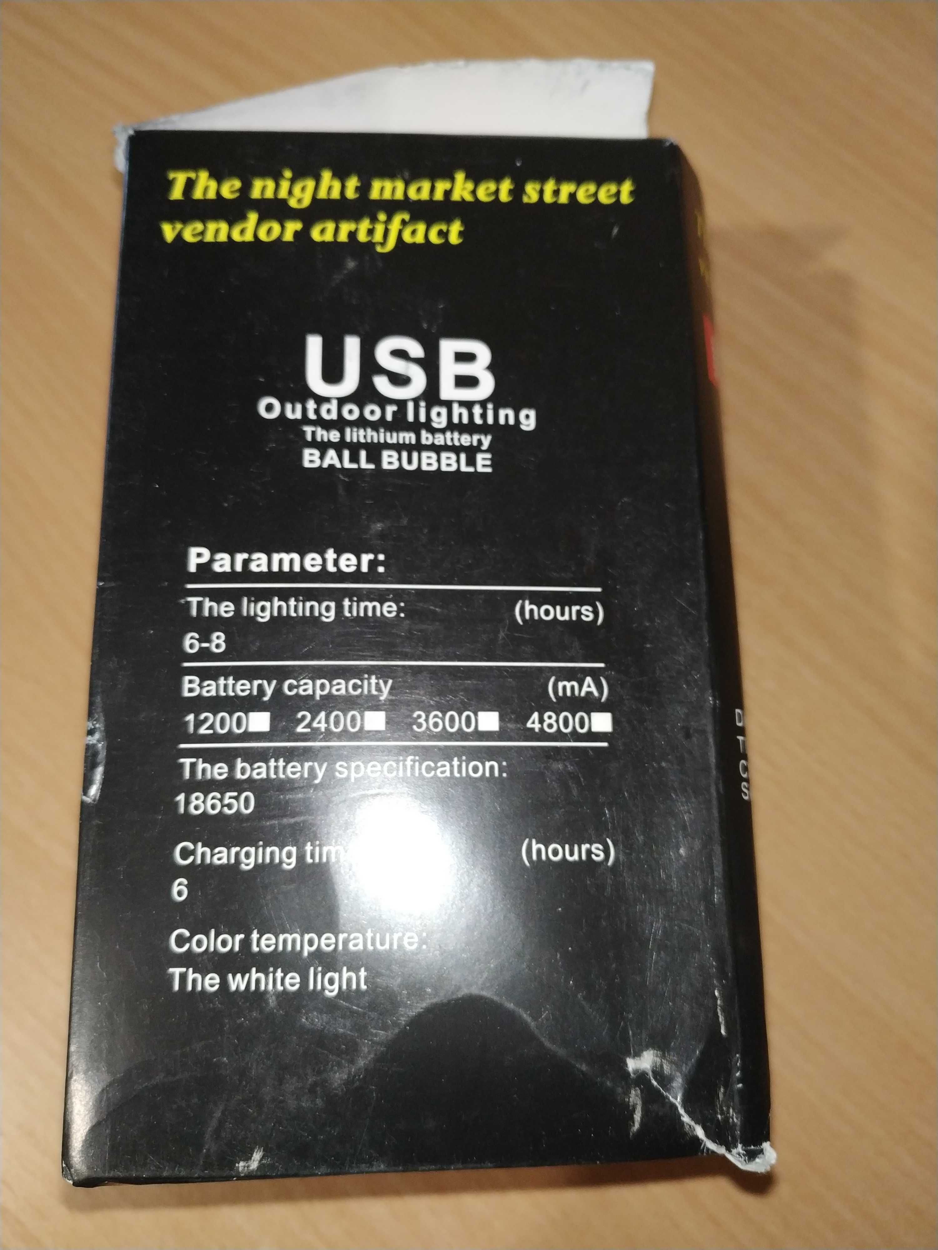 Аккумуляторная лампа 80 W led светильник с зарядкой usb