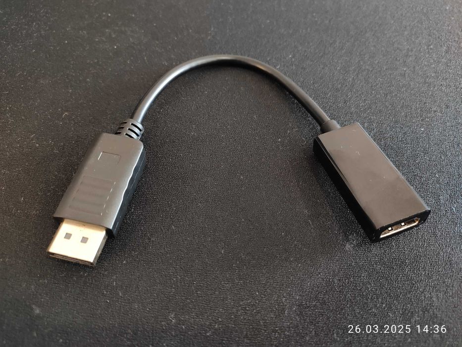 Адаптер Display Port to HDMI Black 1080p FULL HD