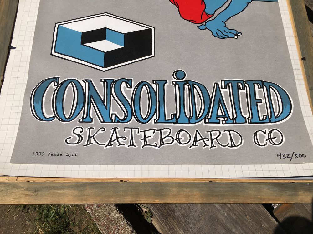 Sprzedam plakat consolidated skateboard 1999 Jamie Lynn