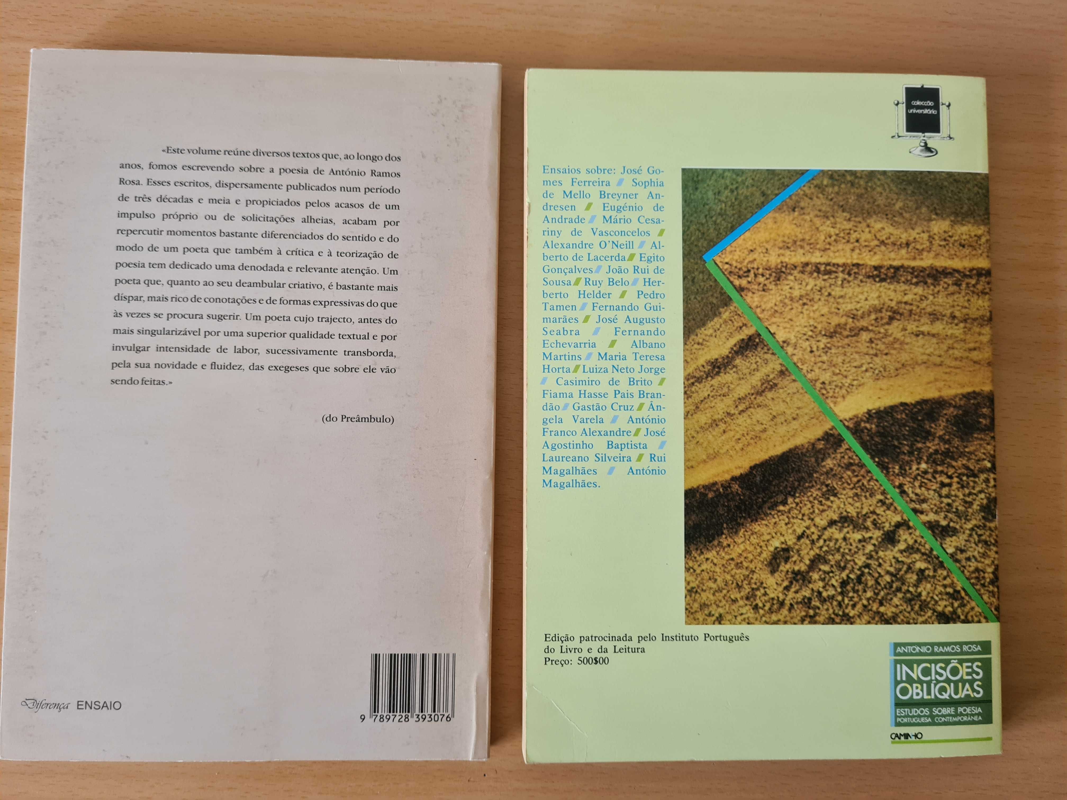 2 livros de e sobre o poeta António Ramos Rosa
