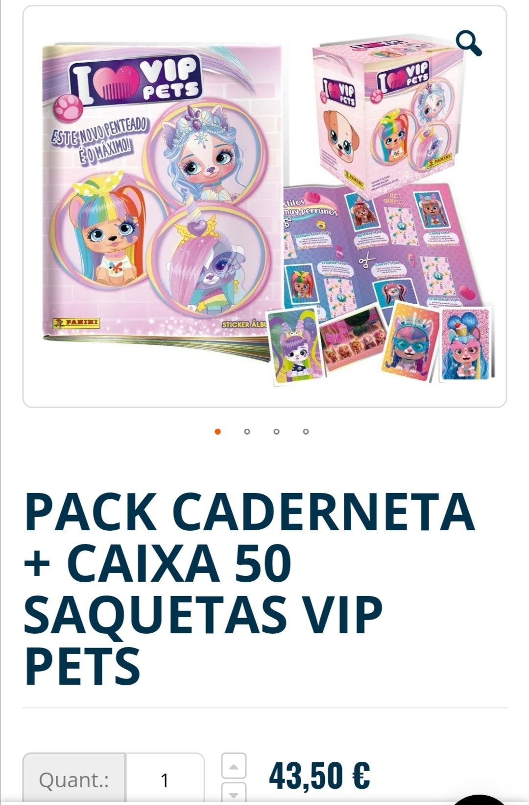 Pack 50 saquetas + Cadernetas de oferta - I love VIP pets