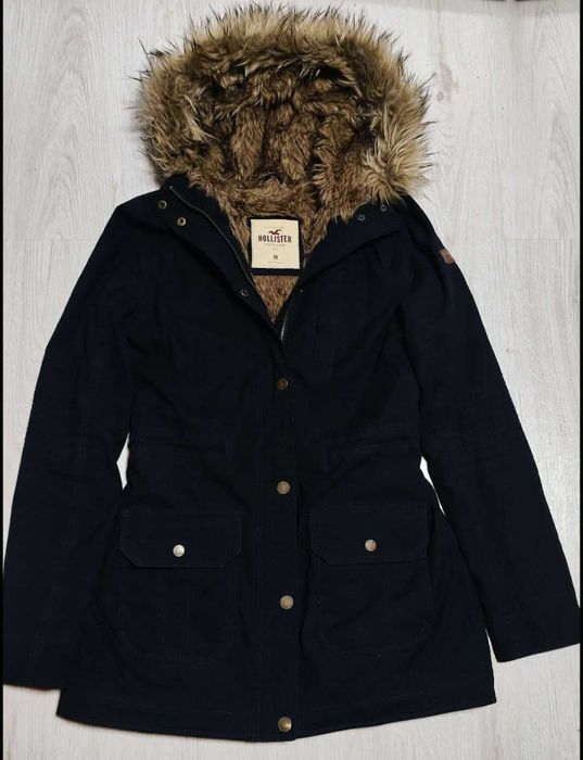 kurtka damska z futrem hollister roz. M