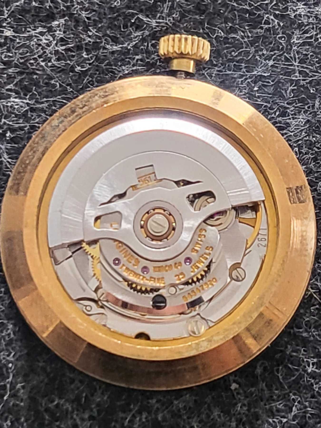 złoty zegarek damski Longines automat 18k