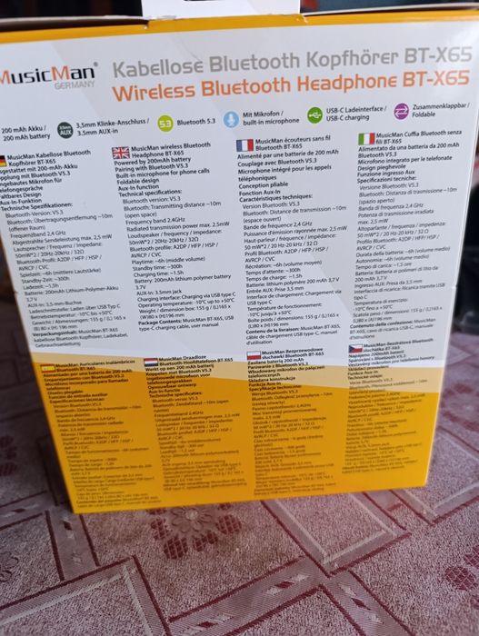 Słuchawki Bluetooth nauszne nowe super bass