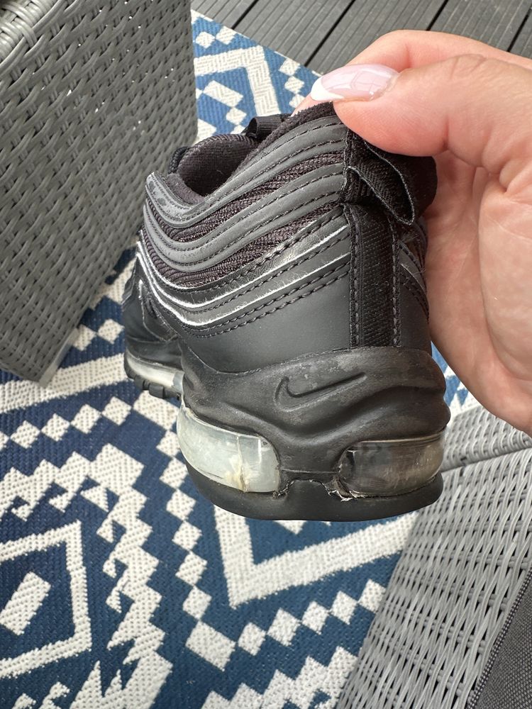 Męskie oryginalne Nike AirMax 97 używane 44 28 cm czarne
