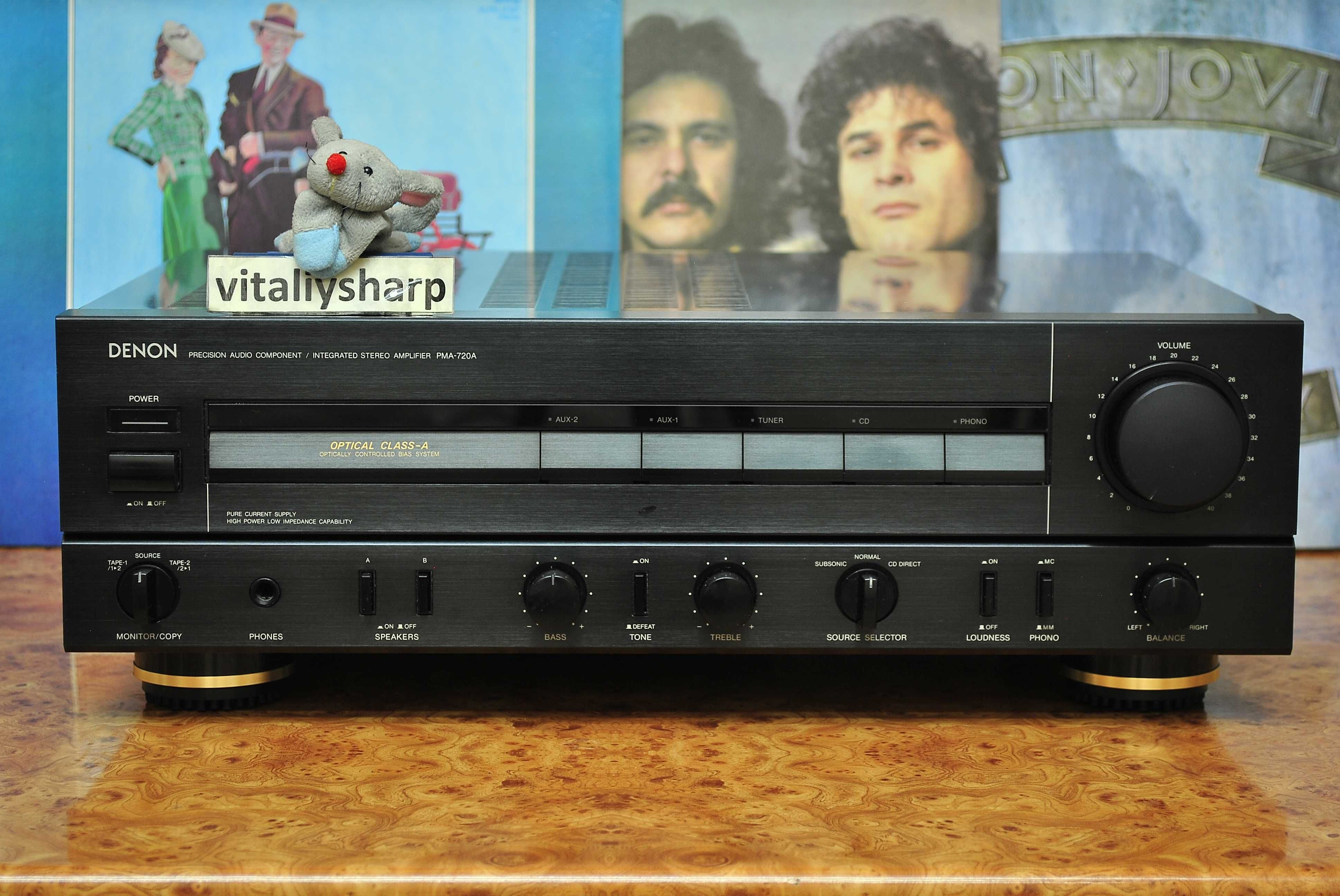 Hi-End DENON PMA-720A (504), 80 вт, 9кг - суперзвук!