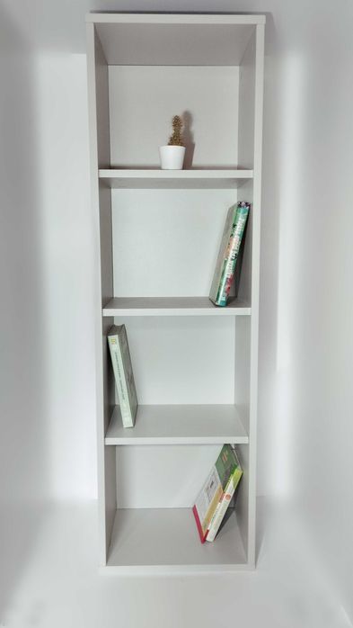 Regał słupek na książki, segregatory 40 cm biuro salon, pokój szary