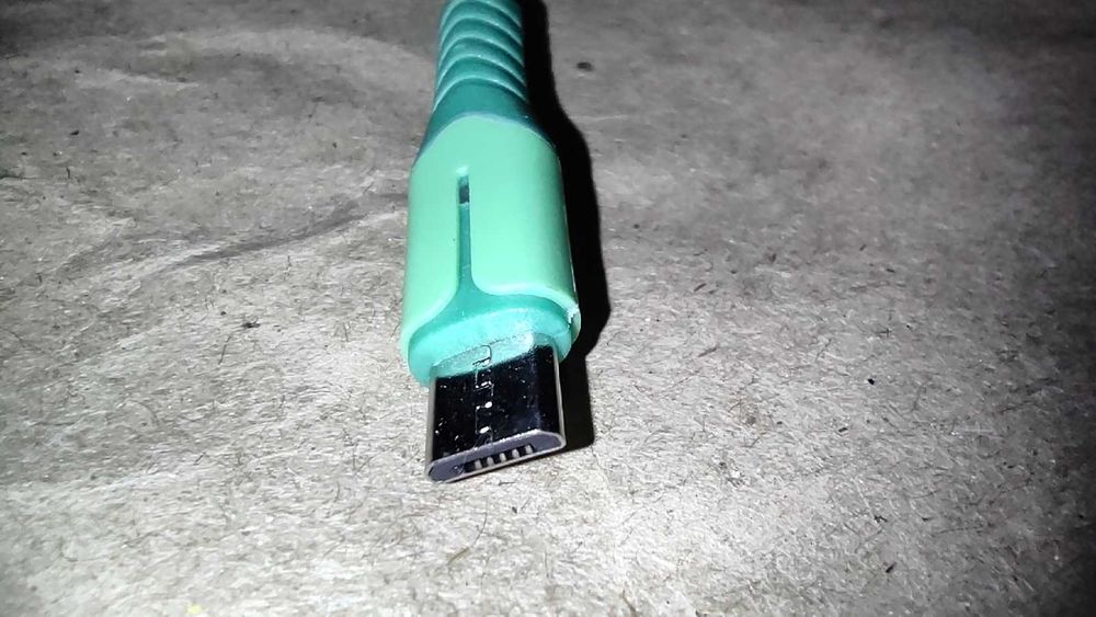 Шнур 25см с подсветкой micro USB на USB