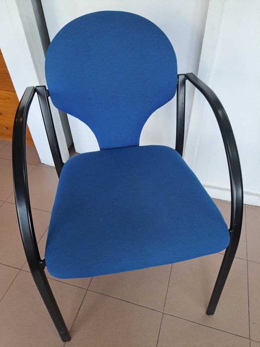 Conjunto de 5 Cadeiras em tecido azul