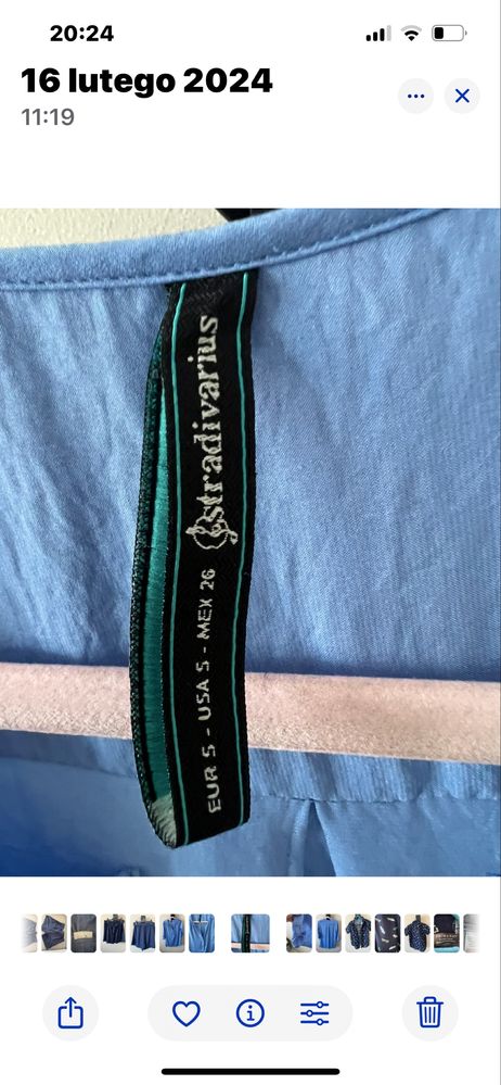 Stradivarius niebieska bluzka koszula stan idealny r. S