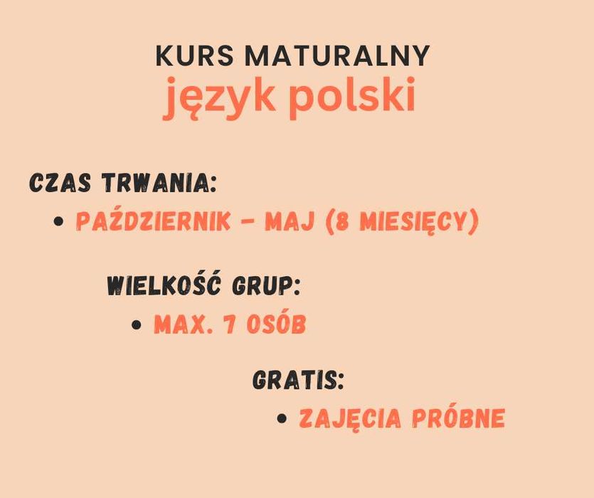 Korepetycje język polski matura online klasa 3 i 4