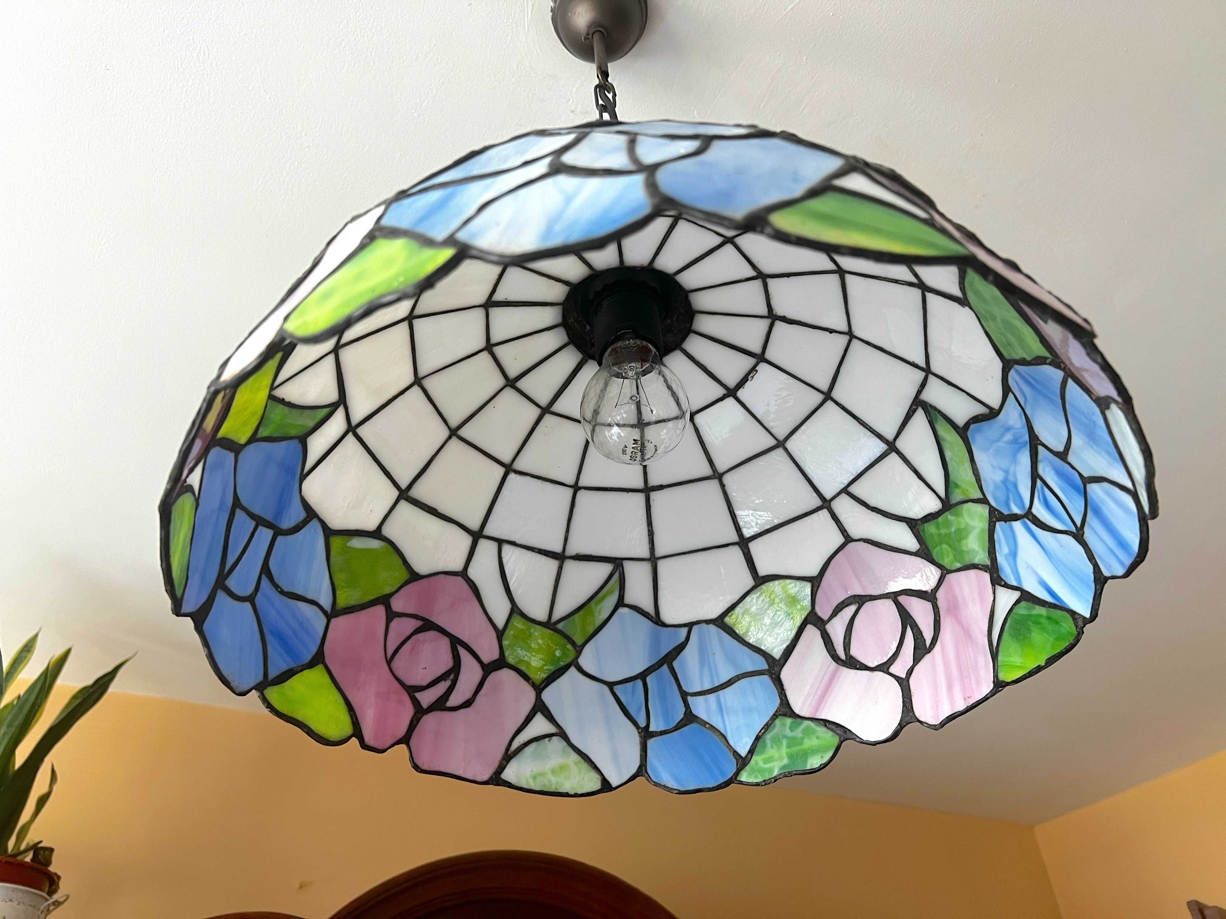 Lampa wisząca - Tiffany - witrażowa, żyrandol