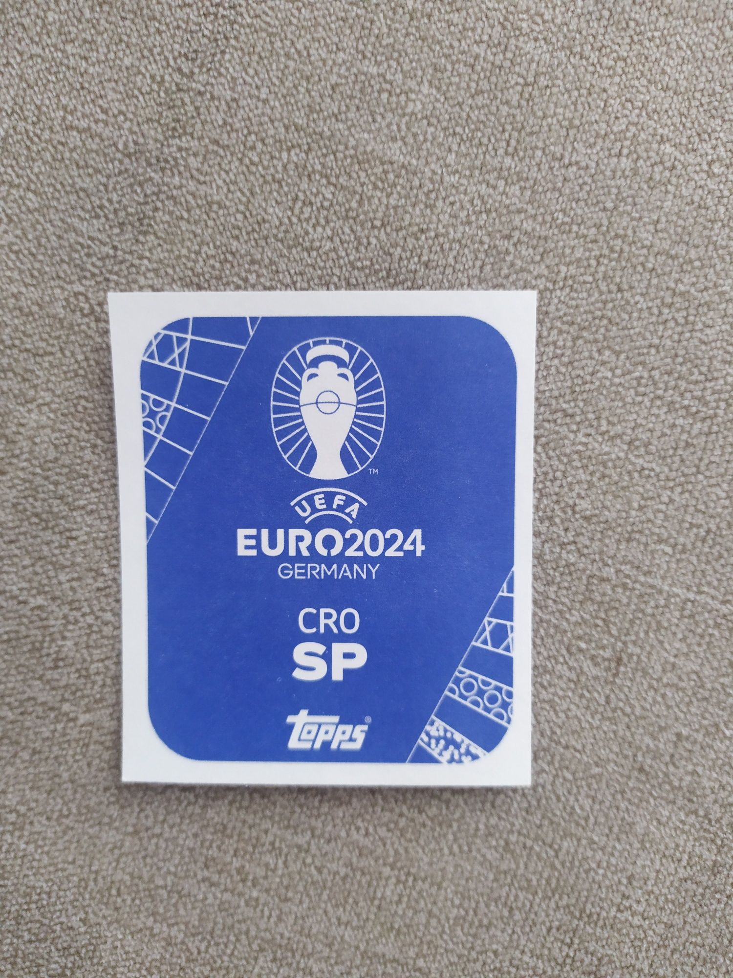 Złota naklejka euro 2024 topps cro sp