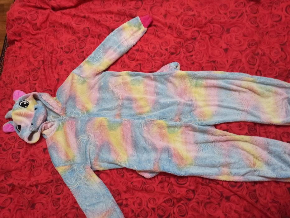 Пижама на девочку  кугуруми единорог теплая