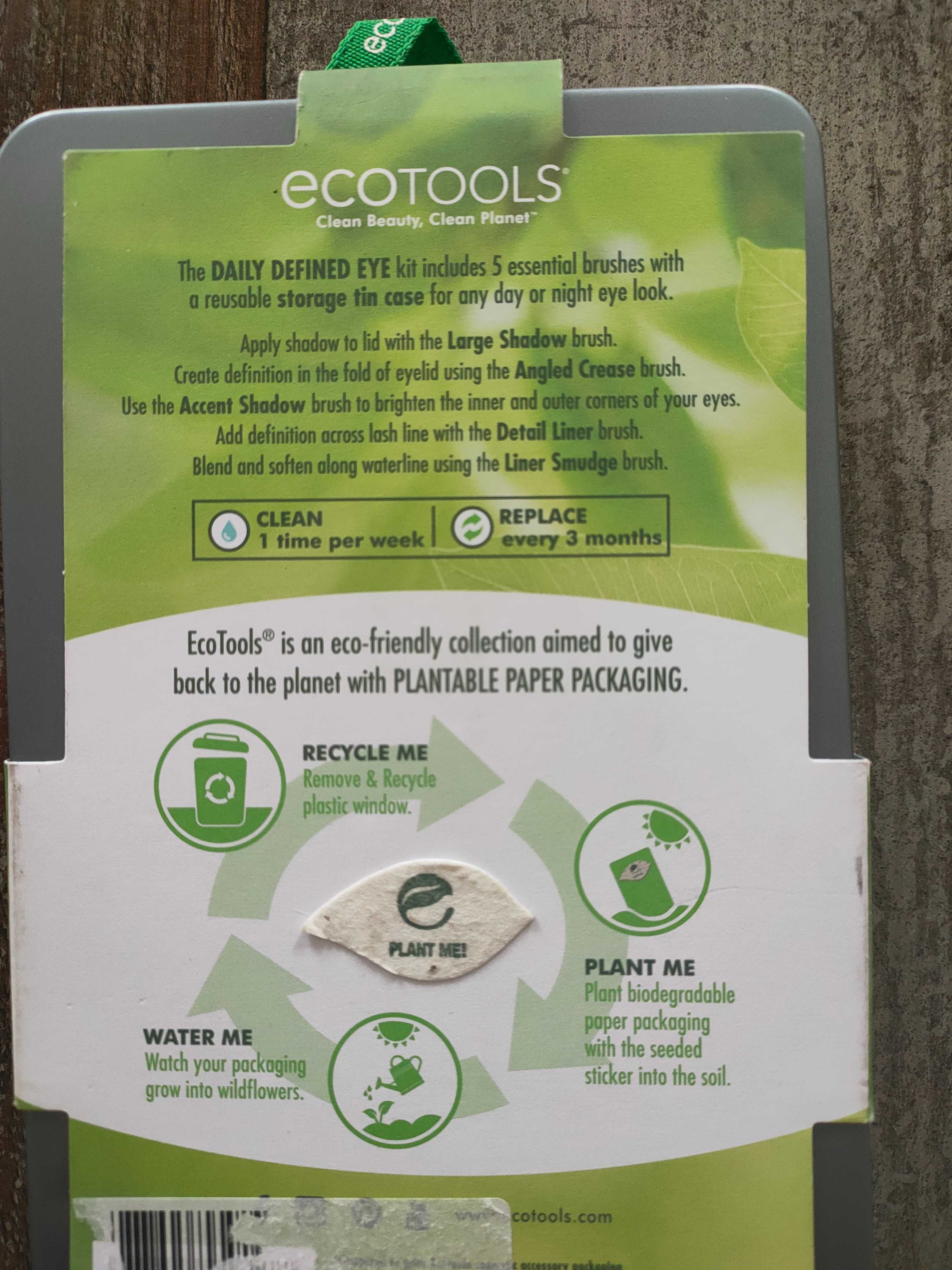 Ecotools zestaw pędzli do makijażu oczu 5 szt nowe