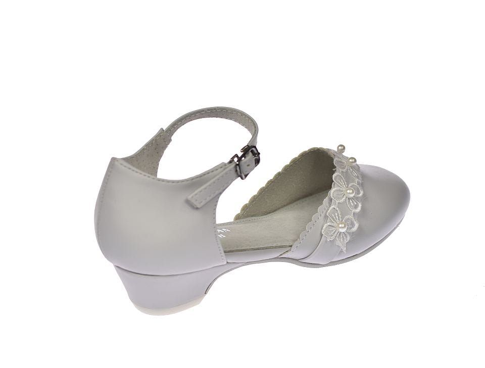 Buty komunijne dziewczęce balerinki białe  42/23 rozm. 36