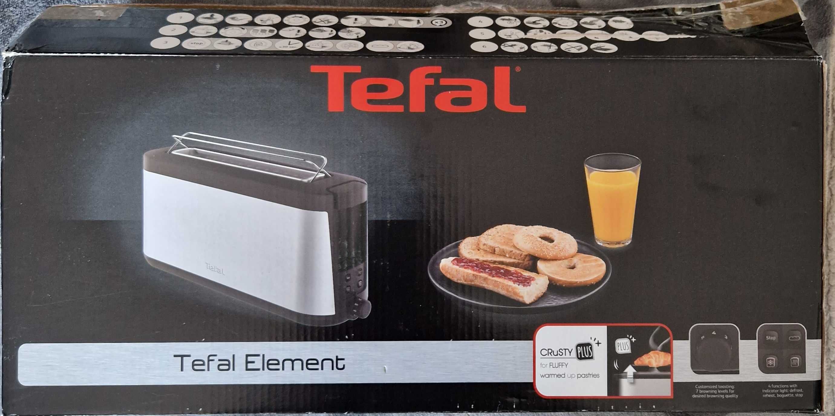 Toster Tefal TL430811 srebrny/szary 1000 W