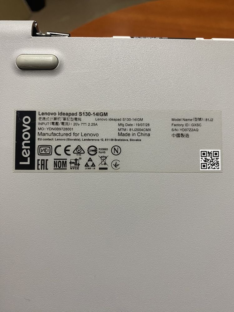 Ноутбук Lenovo S130-14IGM 14" 4GB RAM/64GB SSD! N2419