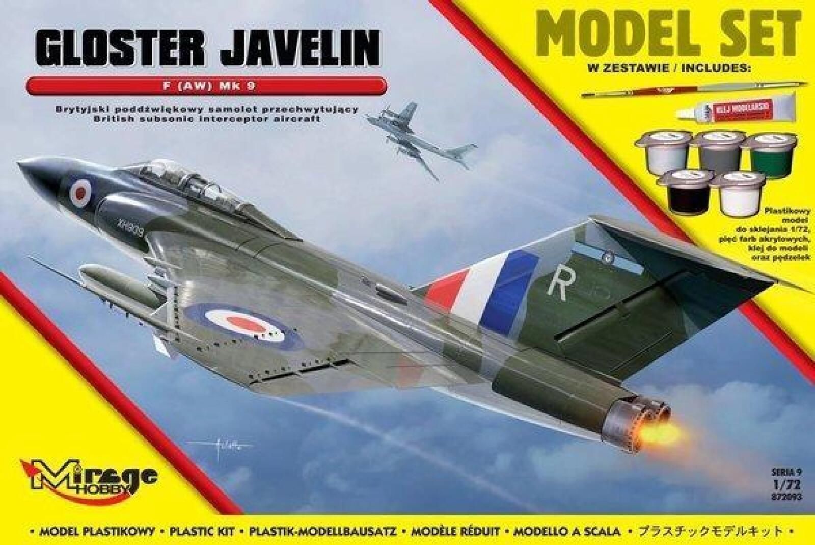 Samolot Przechwytujący "gloster Javelin" Mirage Hobby oprawa: pudełko