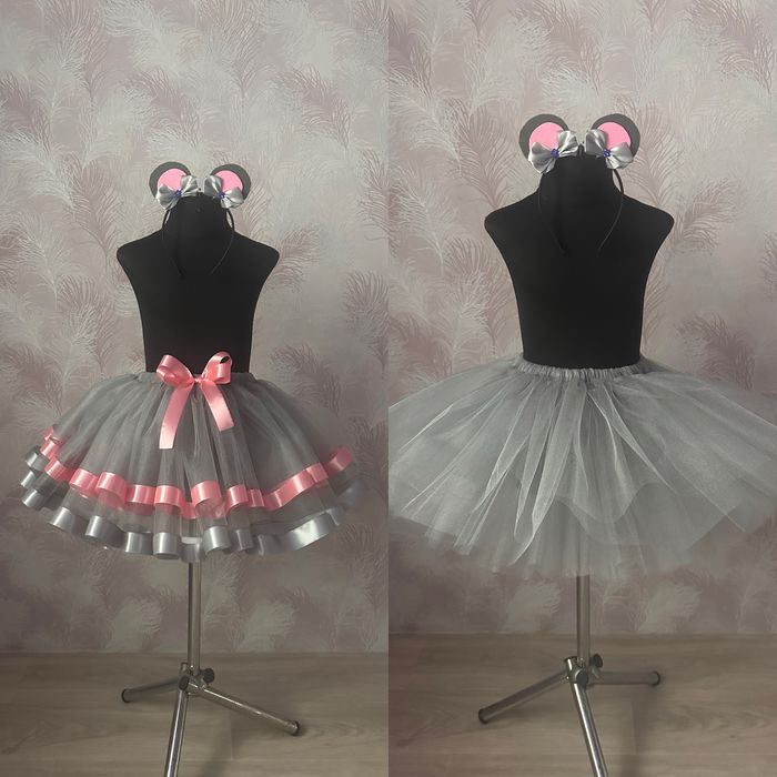 Костюм мишки пошив , сіра фатинова спідниця