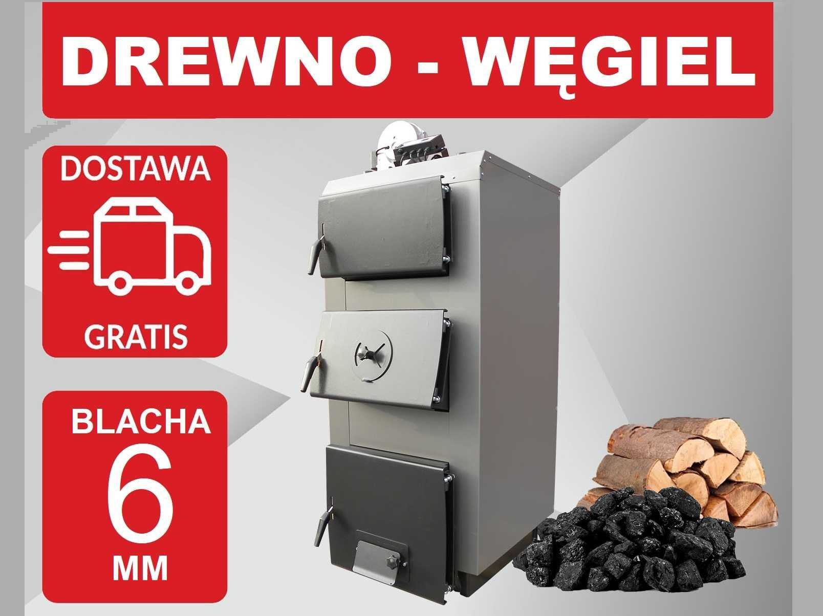 KOCIOŁ na DREWNO WĘGIEL 27 kw piec kotły piece SOLIDNY 6mm